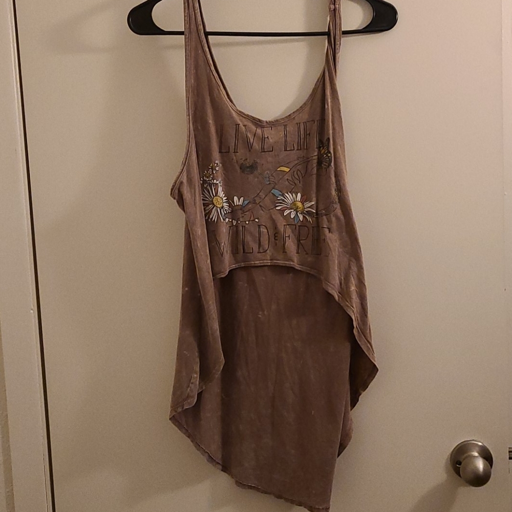 High low crop top